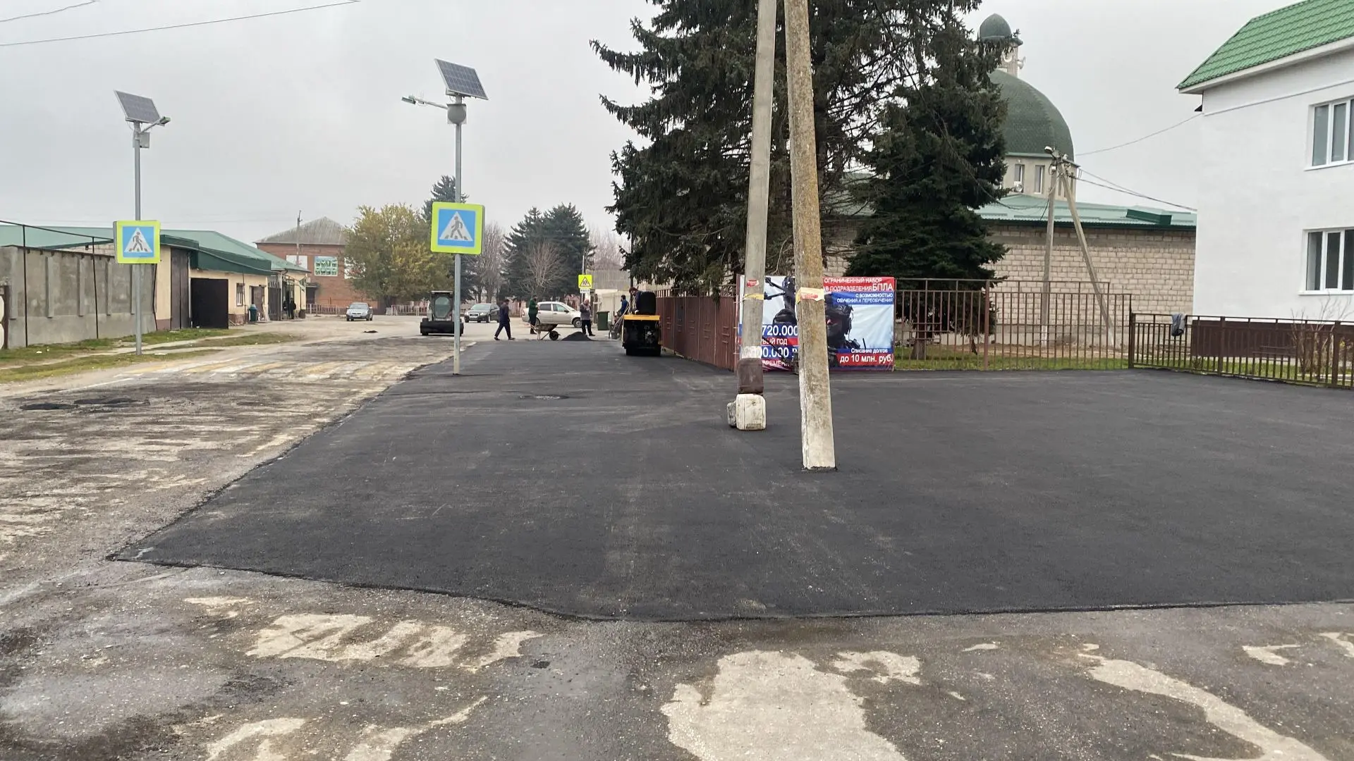 В Атажукино благоустроили площадку в центре села